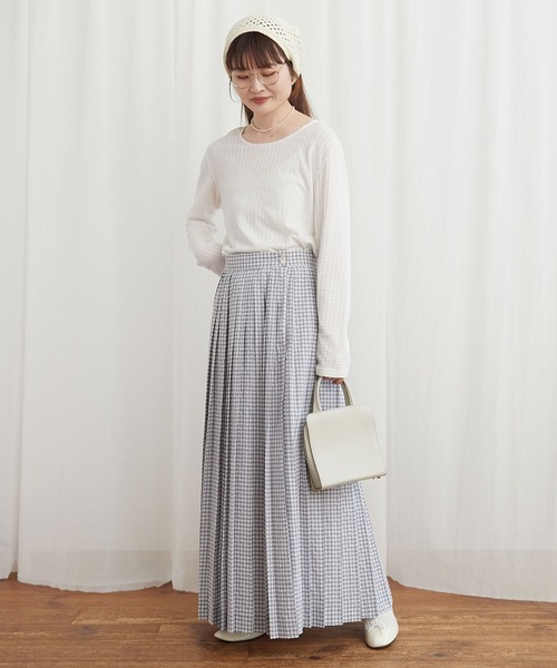 fig Ｌondon（フィグロンドン）の「_eyelet tereko long sleeve（Tシャツ/カットソー・レディース・ブラック/ホワイト・FREE）」の13枚目の写真