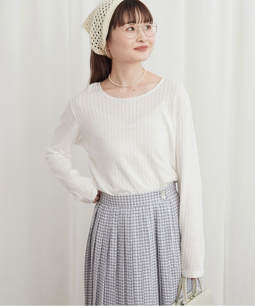 tシャツ _eyelet tereko long sleeve レディース _eyelet tereko long sleeve（Tシャツ/カットソー）｜fig