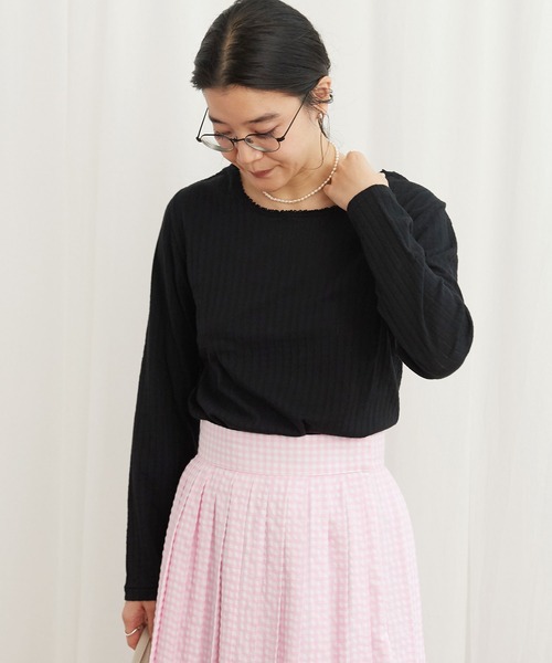 fig London(フィグロンドン)の「_eyelet tereko long sleeve(Tシャツ/カットソー・レディース・ブラック/ホワイト・FREE)」の18枚目の写真