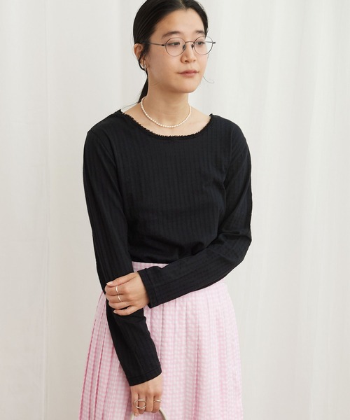 fig London(フィグロンドン)の「_eyelet tereko long sleeve(Tシャツ/カットソー・レディース・ブラック/ホワイト・FREE)」の21枚目の写真
