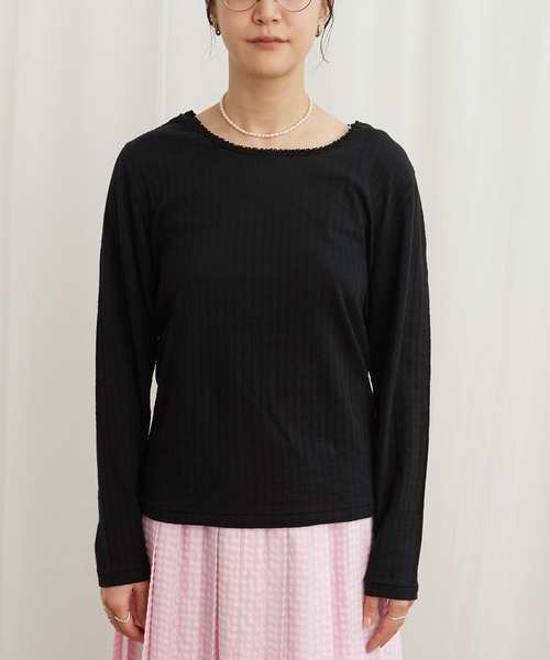 tシャツ _eyelet tereko long sleeve レディース _eyelet tereko long sleeve（Tシャツ/カットソー）｜fig