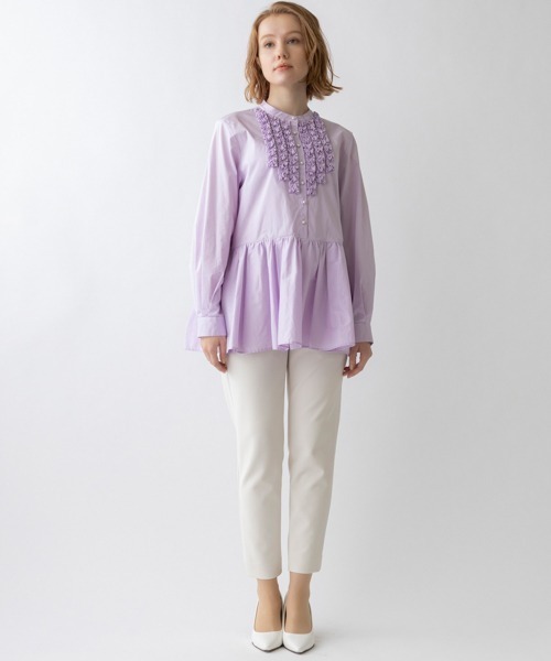 Sono（ソーノ）の「【SONO/ソーノ】ﾋﾎﾟﾎﾟﾄｩｰｽﾁｭﾆｯｸﾌﾞﾗｳｽ（シャツ