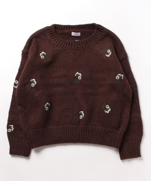 flower（フラワー）の「ウィンターブーケニット（ニット/セーター・レディース・ブラウン/アイボリー・FREE）」の6枚目の写真