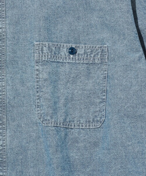 BEAMS（ビームス）の「BEAMS / シャンブレー ミリタリーシャツ（シャツ/ブラウス・メンズ・ブラック/ライトブルー・S/M/L/XL）」の16枚目の写真