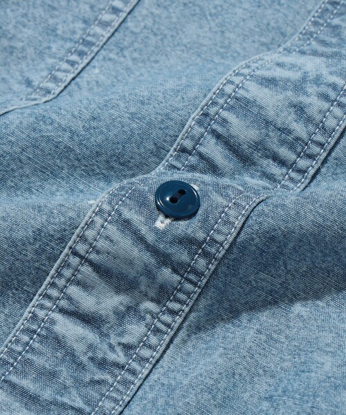 BEAMS（ビームス）の「BEAMS / シャンブレー ミリタリーシャツ（シャツ/ブラウス・メンズ・ブラック/ライトブルー・S/M/L/XL）」の18枚目の写真