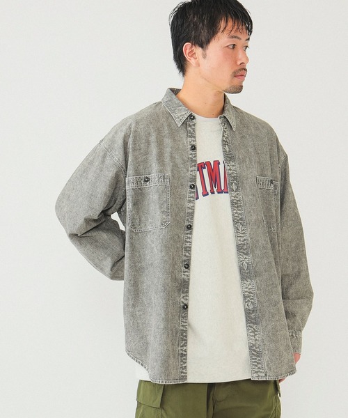 BEAMS（ビームス）の「BEAMS / シャンブレー ミリタリーシャツ（シャツ/ブラウス・メンズ・ブラック/ライトブルー・S/M/L/XL）」の12枚目の写真