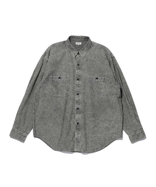BEAMS（ビームス）の「BEAMS / シャンブレー ミリタリーシャツ（シャツ/ブラウス・メンズ・ブラック/ライトブルー・S/M/L/XL）」の15枚目の写真