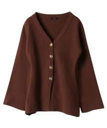 anuans | ウエストシェイプペプラムニットジャケット(ノーカラージャケット)