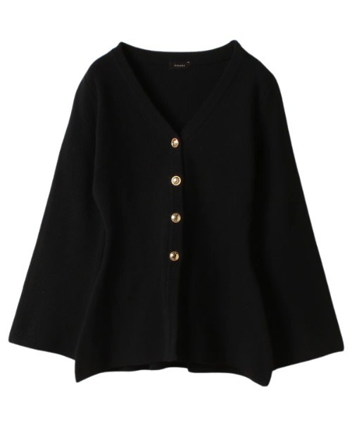 anuans（アニュアンス）の「ウエストシェイプペプラムニットジャケット