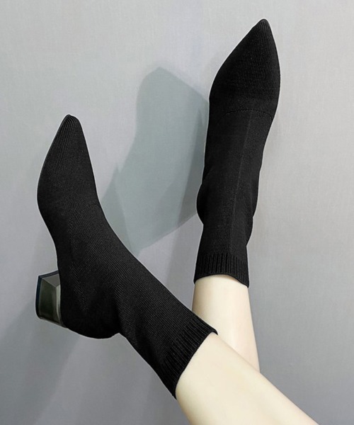 Miniministore(ミニミニストア)の「ストレッチブーツレディースショートブーツ(ブーツ・レディース・ブラック・24.5cm/23.5cm/24.0cm/22.5cm/23.0cm)」の9枚目の写真
