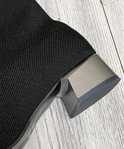 Miniministore(ミニミニストア)の「ストレッチブーツレディースショートブーツ(ブーツ・レディース・ブラック・24.5cm/23.5cm/24.0cm/22.5cm/23.0cm)」の18枚目の写真