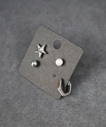 メンズライクピアス 4セット / チタンポスト(金属アレルギー対応)