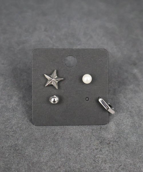 4INT.(フォイント)の「メンズライクピアス 4セット / チタンポスト(金属アレルギー対応)(ピアス(両耳用)・メンズ・A/B/C/D/E/F・FREE)」の9枚目の写真