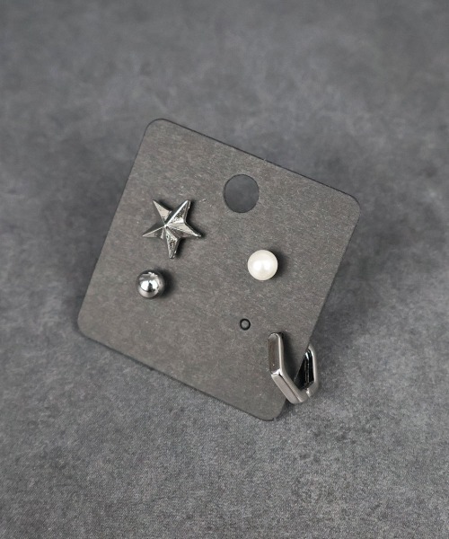 4INT.(フォイント)の「メンズライクピアス 4セット / チタンポスト(金属アレルギー対応)(ピアス(両耳用)・メンズ・A/B/C/D/E/F・FREE)」の10枚目の写真