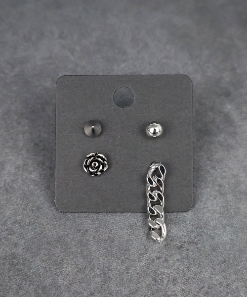 4INT.(フォイント)の「メンズライクピアス 4セット / チタンポスト(金属アレルギー対応)(ピアス(両耳用)・メンズ・A/B/C/D/E/F・FREE)」の12枚目の写真