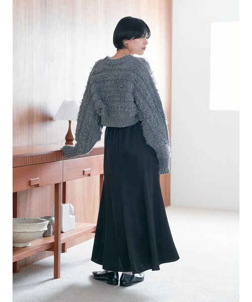 YECCA VECCA（イェッカヴェッカ）の「サテンマーメイドスカート（スカート・レディース・グレー/ブラック/アイボリー・FREE）」の22枚目の写真