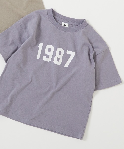 devirock（デビロック）の「デビラボ BIGシルエット プリント半袖Tシャツ（Tシャツ/カットソー・キッズ・スミクロ/グリーン系6/オフホワイト/グリーン系3/グレー系/バイオレット/ブラック系その他3/ブラック系その他/ホワイト系その他2/ライトグレー/ホワイト系その他/ピンク系/パープル系その他/ホワイト系その他3/パープル系5/ブラック系その他2・90cm/100cm/110cm/120cm/130cm/140cm/150cm/160cm）」の15枚目の写真