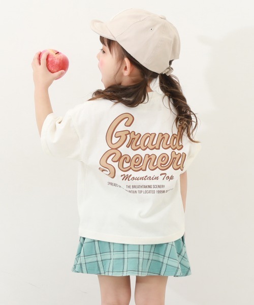 devirock（デビロック）の「デビラボ BIGシルエット プリント半袖Tシャツ（Tシャツ/カットソー・キッズ・スミクロ/グリーン系6/オフホワイト/グリーン系3/グレー系/バイオレット/ブラック系その他3/ブラック系その他/ホワイト系その他2/ライトグレー/ホワイト系その他/ピンク系/パープル系その他/ホワイト系その他3/パープル系5/ブラック系その他2・90cm/100cm/110cm/120cm/130cm/140cm/150cm/160cm）」の3枚目の写真
