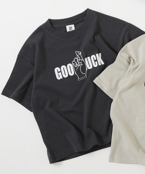 devirock（デビロック）の「デビラボ BIGシルエット プリント半袖Tシャツ（Tシャツ/カットソー・キッズ・スミクロ/グリーン系6/オフホワイト/グリーン系3/グレー系/バイオレット/ブラック系その他3/ブラック系その他/ホワイト系その他2/ライトグレー/ホワイト系その他/ピンク系/パープル系その他/ホワイト系その他3/パープル系5/ブラック系その他2・90cm/100cm/110cm/120cm/130cm/140cm/150cm/160cm）」の7枚目の写真