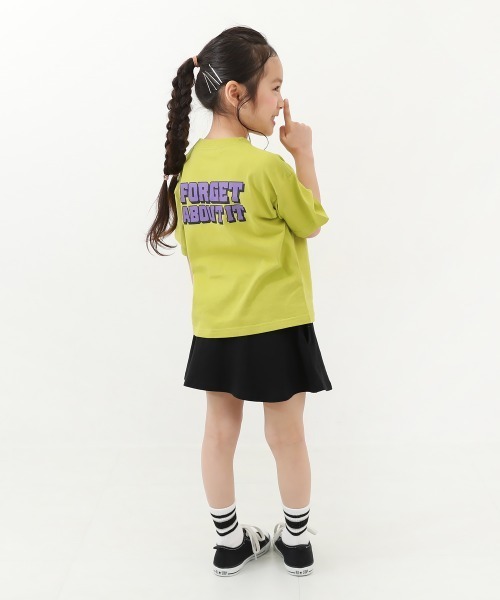 devirock（デビロック）の「デビラボ BIGシルエット プリント半袖Tシャツ（Tシャツ/カットソー・キッズ・スミクロ/グリーン系6/オフホワイト/グリーン系3/グレー系/バイオレット/ブラック系その他3/ブラック系その他/ホワイト系その他2/ライトグレー/ホワイト系その他/ピンク系/パープル系その他/ホワイト系その他3/パープル系5/ブラック系その他2・90cm/100cm/110cm/120cm/130cm/140cm/150cm/160cm）」の18枚目の写真