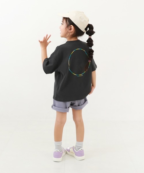 devirock（デビロック）の「デビラボ BIGシルエット プリント半袖Tシャツ（Tシャツ/カットソー・キッズ・スミクロ/グリーン系6/オフホワイト/グリーン系3/グレー系/バイオレット/ブラック系その他3/ブラック系その他/ホワイト系その他2/ライトグレー/ホワイト系その他/ピンク系/パープル系その他/ホワイト系その他3/パープル系5/ブラック系その他2・90cm/100cm/110cm/120cm/130cm/140cm/150cm/160cm）」の20枚目の写真