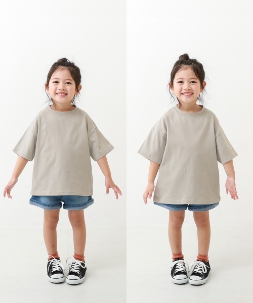 devirock（デビロック）の「デビラボ BIGシルエット プリント半袖Tシャツ（Tシャツ/カットソー・キッズ・スミクロ/グリーン系6/オフホワイト/グリーン系3/グレー系/バイオレット/ブラック系その他3/ブラック系その他/ホワイト系その他2/ライトグレー/ホワイト系その他/ピンク系/パープル系その他/ホワイト系その他3/パープル系5/ブラック系その他2・90cm/100cm/110cm/120cm/130cm/140cm/150cm/160cm）」の22枚目の写真