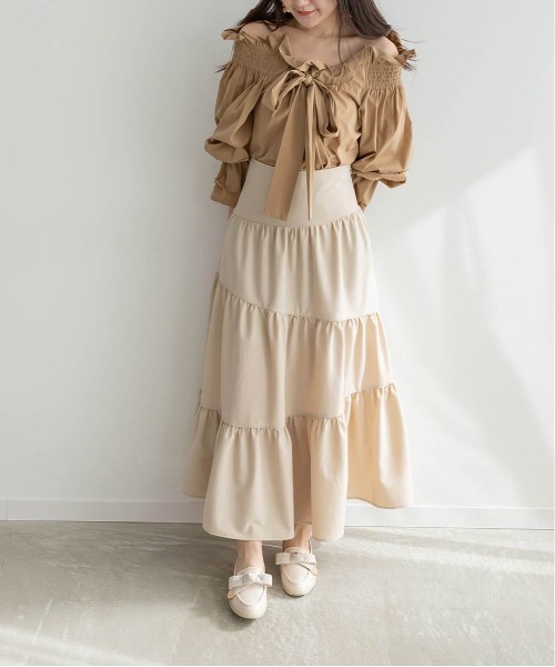 RANDA（ランダ）の「モノグラムリボンローファー（ローファー・レディース・アイボリー/ブラック/グレー・S/M/L/LL）」の11枚目の写真