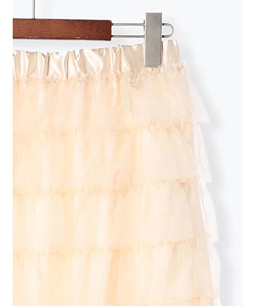 Te chichi（テチチ）の「チュールティアードタイトロングスカート（スカート・レディース・ブラック/オフホワイト・F）」の19枚目の写真