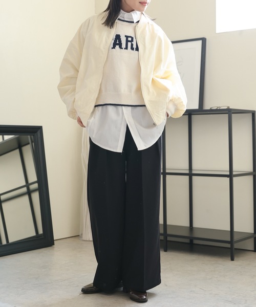 ULEULA（ウルア）の「PARISロゴニットベスト（ベスト・レディース・ネイビー/アイボリー・FREE）」の15枚目の写真