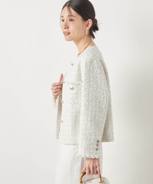 新品タグ付　NOLLEY'S フラッグリボンツイードジャケット　24SS 新品タグ付 NOLLEY'S フラッグリボンツイードジャケット 24SS