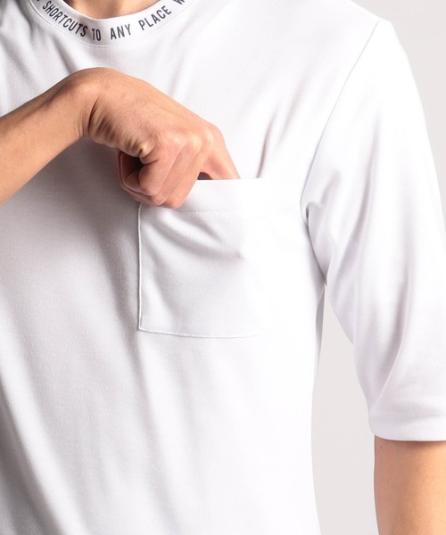 NICOLE CLUB FOR MEN（ニコルクラブフォーメン）の「ロゴプリントポケット半袖Ｔシャツ（Tシャツ/カットソー・メンズ・オフホワイト/ブラック/オレンジ系/キナリ・X-LARGE/LARGE/MEDIUM）」の13枚目の写真