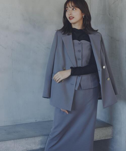 PROPORTION BODY DRESSING（プロポーションボディドレッシング）の「テーラージャケット / 1214150206（テーラードジャケット・レディース・ベージュ/ダークグレー・MEDIUM/SMALL）」の3枚目の写真