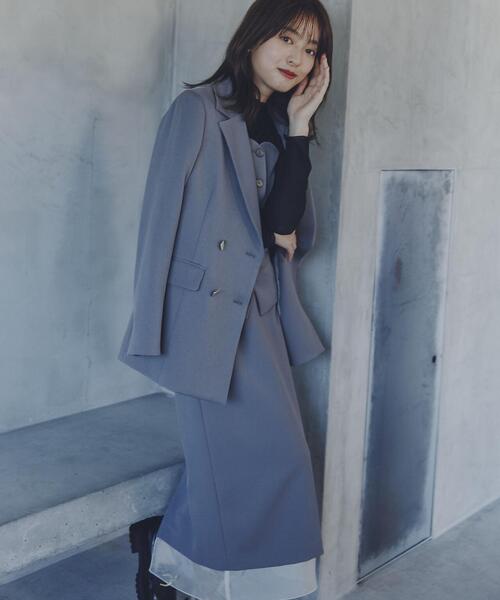 PROPORTION BODY DRESSING（プロポーションボディドレッシング）の「テーラージャケット / 1214150206（テーラードジャケット・レディース・ベージュ/ダークグレー・MEDIUM/SMALL）」の4枚目の写真