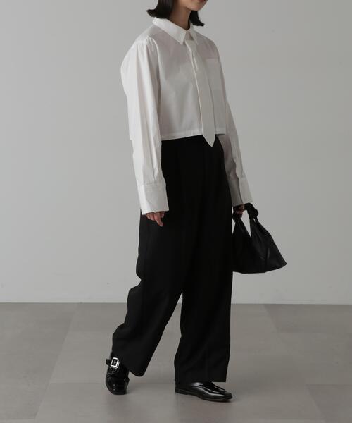 FREE'S MART（フリーズマート）の「◆ネクタイセットショート丈シャツ（シャツ/ブラウス・レディース・ホワイト/ブルー/ベージュ・FREE）」の8枚目の写真