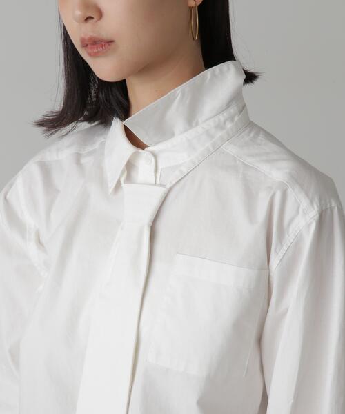 FREE'S MART（フリーズマート）の「◆ネクタイセットショート丈シャツ（シャツ/ブラウス・レディース・ホワイト/ブルー/ベージュ・FREE）」の10枚目の写真