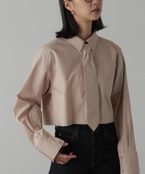 FREE'S MART（フリーズマート）の「◆ネクタイセットショート丈シャツ（シャツ/ブラウス・レディース・ホワイト/ブルー/ベージュ・FREE）」の18枚目の写真