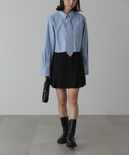 FREE'S MART（フリーズマート）の「◆ネクタイセットショート丈シャツ（シャツ/ブラウス・レディース・ホワイト/ブルー/ベージュ・FREE）」の22枚目の写真