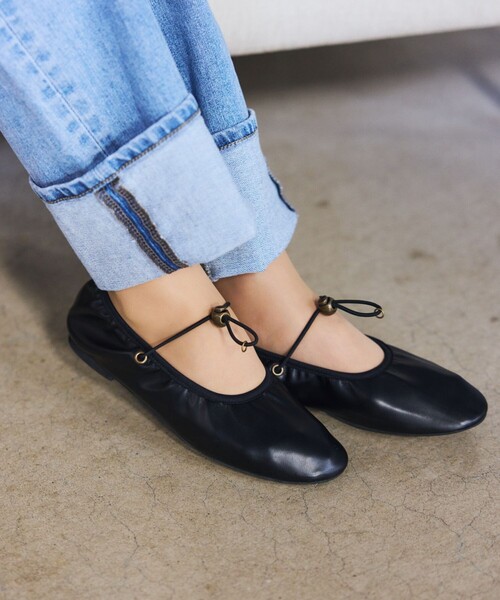 FREAK'S STORE（フリークスストア）の「ROVERETO/ロベレート コード付き フラットシューズ/バレエシューズ（バレエシューズ・レディース・ホワイト/ブラック・36/37/38）」の3枚目の写真