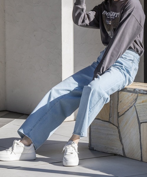 Honeys(ハニーズ)の「ストレートパンツ(股下68cm)(デニムパンツ・レディース・ライトブルー/ブルー/アイボリー/ブラック/ブルー系その他/グレー/ライトインディゴブルー/ブルー系その他3/ブルー系その他4・SS/LL/L/M/S)」の7枚目の写真