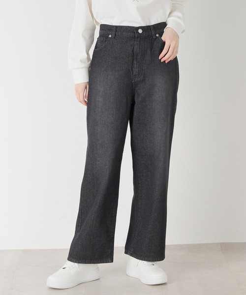 Honeys(ハニーズ)の「ストレートパンツ(股下68cm)(デニムパンツ・レディース・ライトブルー/ブルー/アイボリー/ブラック/ブルー系その他/グレー/ライトインディゴブルー/ブルー系その他3/ブルー系その他4・SS/LL/L/M/S)」の3枚目の写真