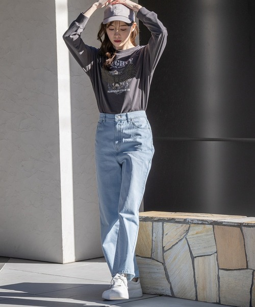 Honeys(ハニーズ)の「ストレートパンツ(股下68cm)(デニムパンツ・レディース・ライトブルー/ブルー/アイボリー/ブラック/ブルー系その他/グレー/ライトインディゴブルー/ブルー系その他3/ブルー系その他4・SS/LL/L/M/S)」の10枚目の写真