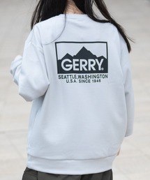 【ag】〔GERRY/ジェリー〕シルクタッチダンボールニット バックプリント クルーネックスウェット