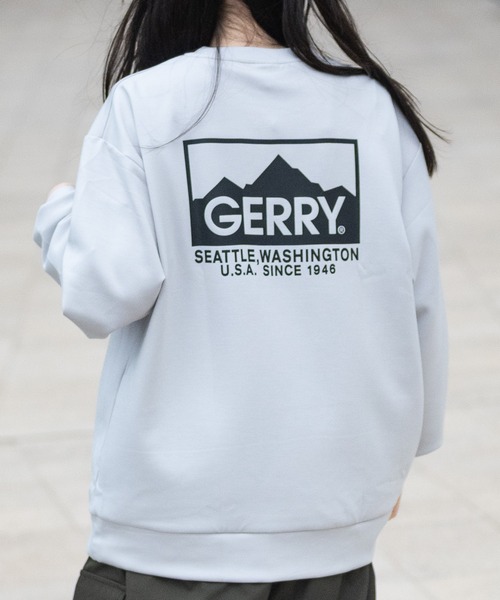 GERRY（ジェリー）の「【ag】〔GERRY/ジェリー〕シルクタッチダンボールニット バックプリント クルーネックスウェット（スウェット・メンズ・ホワイト/ブラック/ブルー/グレー・MEDIUM/LARGE/X-LARGE）」の3枚目の写真