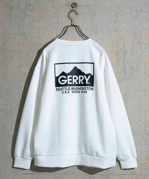 GERRY（ジェリー）の「【ag】〔GERRY/ジェリー〕シルクタッチダンボールニット バックプリント クルーネックスウェット（スウェット・メンズ・ホワイト/ブラック/ブルー/グレー・MEDIUM/LARGE/X-LARGE）」の17枚目の写真