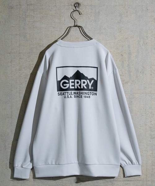 GERRY（ジェリー）の「【ag】〔GERRY/ジェリー〕シルクタッチダンボールニット バックプリント クルーネックスウェット（スウェット・メンズ・ホワイト/ブラック/ブルー/グレー・MEDIUM/LARGE/X-LARGE）」の6枚目の写真