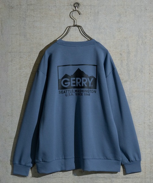GERRY（ジェリー）の「【ag】〔GERRY/ジェリー〕シルクタッチダンボールニット バックプリント クルーネックスウェット（スウェット・メンズ・ホワイト/ブラック/ブルー/グレー・MEDIUM/LARGE/X-LARGE）」の8枚目の写真
