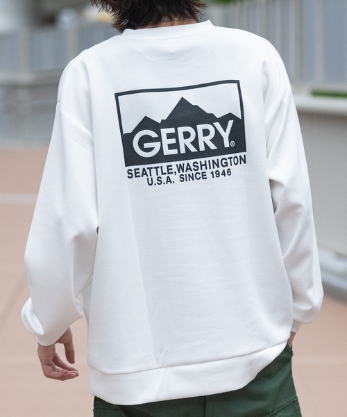 GERRY（ジェリー）の「【ag】〔GERRY/ジェリー〕シルクタッチダンボールニット バックプリント クルーネックスウェット（スウェット・メンズ・ホワイト/ブラック/ブルー/グレー・MEDIUM/LARGE/X-LARGE）」の22枚目の写真