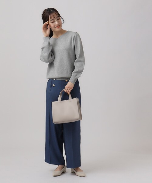 DRESKIP（ドレスキップ）の「◆【洗える】女性らしく優し気な ハートネックニット（ニット/セーター・レディース・ライトイエロー系/ブラック/ライトベージュ/グレー/ブルー・02/03/04）」の17枚目の写真