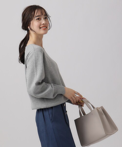 DRESKIP（ドレスキップ）の「◆【洗える】女性らしく優し気な ハートネックニット（ニット/セーター・レディース・ライトイエロー系/ブラック/ライトベージュ/グレー/ブルー・02/03/04）」の21枚目の写真