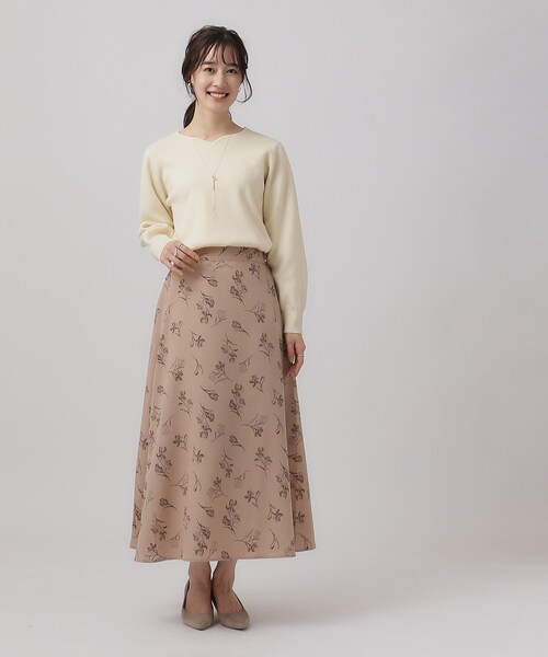 DRESKIP（ドレスキップ）の「◆【洗える】女性らしく優し気な ハートネックニット（ニット/セーター・レディース・ライトイエロー系/ブラック/ライトベージュ/グレー/ブルー・02/03/04）」の10枚目の写真